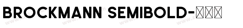 Brockmann SemiBold字体转换